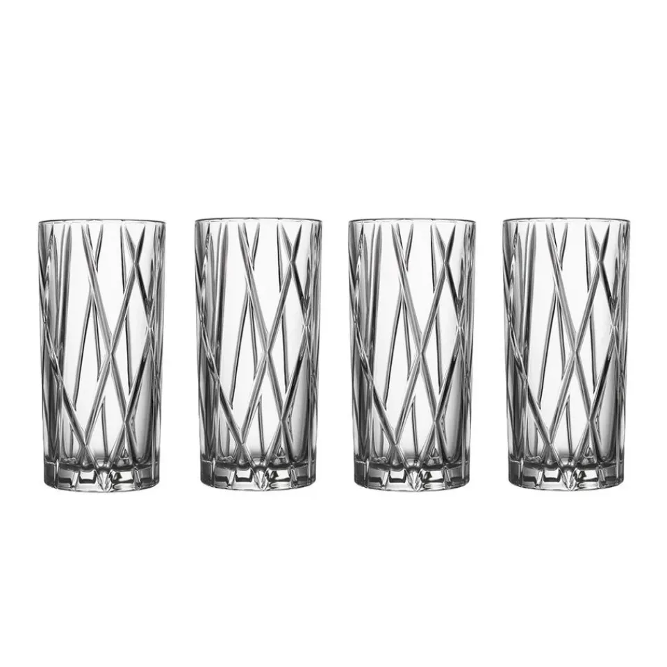 Hot Orrefors City High Ball glass 4-pack, 35 cl Transparent