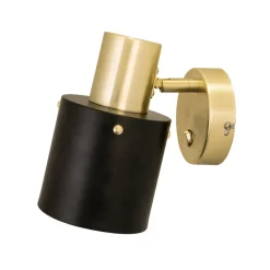 Hot Globen Lighting Clark 1 wall lamp, -brushed brass Black