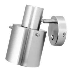 Reading Lamps|Wall Lights^Globen Lighting Clark 1 wall lamp, Brushed steel Silver-coloured
