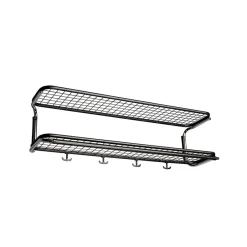 Hat Rack & Hat Shelves|Hat Rack & Hat Shelves^Essem Design Classic 650 hat shelf, /chrome, 2 levels, 60 cm Black