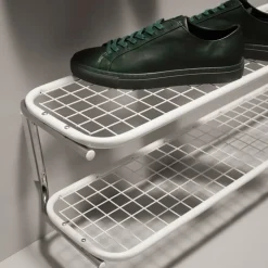 Clearance Essem Design Classic 650 shoe shelf, /chrome, 2 levels, 70 cm White