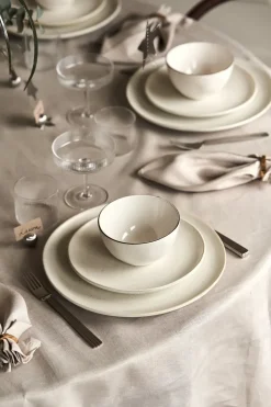 Tablecloths^Scandi Living Clean linen table cloth 145x350 cm , Greige BeigeGrey