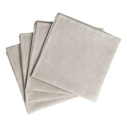 Linen & Cotton Napkins^Scandi Living Clean serviettes 45 x 45 cm 4-pack, Greige BeigeGrey