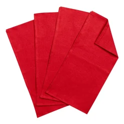 Linen & Cotton Napkins^Scandi Living Clean serviettes 45 x 45 cm 4-pack, Red