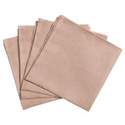 Linen & Cotton Napkins^Scandi Living Clean serviettes 45 x 45 cm 4-pack, dusty rose Pink