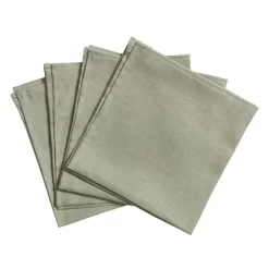 Linen & Cotton Napkins^Scandi Living Clean serviettes 45 x 45 cm 4-pack, dusty Green
