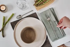 Linen & Cotton Napkins^Scandi Living Clean serviettes 45 x 45 cm 4-pack, dusty Green