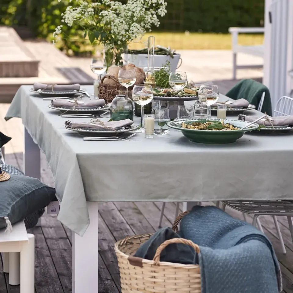 Online Scandi Living Clean tablecloth 145 x 250 cm, dusty Green