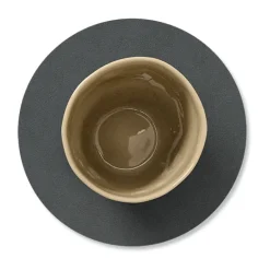 Coasters^LIND DNA Cloud coaster reversible circle 1 pcs, anthracite-light Grey