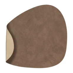 Placemats^LIND DNA Cloud-Nupo placemat reversible curve L 1 pcs, Brown-sand BrownBeige