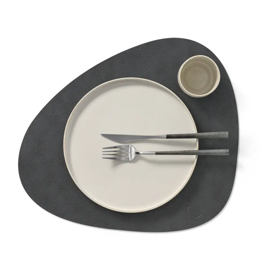 Placemats^LIND DNA Cloud-Nupo placemat reversible curve L 1 pcs, anthracite-pastel green GreyGreen