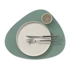 Placemats^LIND DNA Cloud-Nupo placemat reversible curve L 1 pcs, anthracite-pastel green GreyGreen
