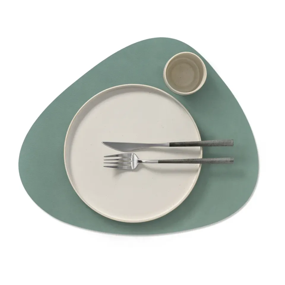 Placemats^LIND DNA Cloud-Nupo placemat reversible curve L 1 pcs, anthracite-pastel green GreyGreen