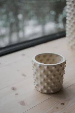 Garden Details & Accessories^DBKD Cloudy flower pot vanilla, Mini Ø15 cm White