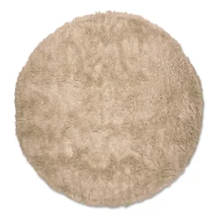 Round Rugs^Classic Collection Cloudy wool carpet Ø160 cm, Beige