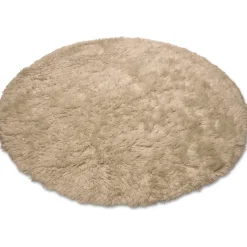 Round Rugs^Classic Collection Cloudy wool carpet Ø160 cm, Beige