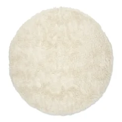 Discount Classic Collection Cloudy wool carpet Ø160 cm, Natural White