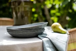 Best Koziol Club deep plate Ø22 cm 4-pack biocircular thermoplastic, Nature ash Grey