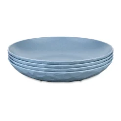 Best Koziol Club deep plate Ø22 cm 4-pack biocircular thermoplastic, Nature flower Blue