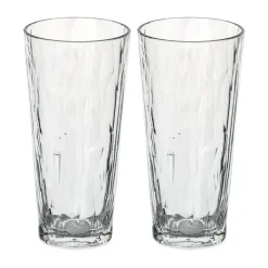 Plastic Glasses|Cocktail & Martini Glasses^Koziol Club No. 19 drinking glass plastic 25 cl 2-pack, Crystal clear Transparent
