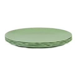 New Koziol Club plate Ø26 cm 4-pack biocircular thermoplastic, Nature leaf Green