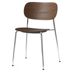 Chairs^Audo Copenhagen Co chair chromed legs, dark-stained oak Brown