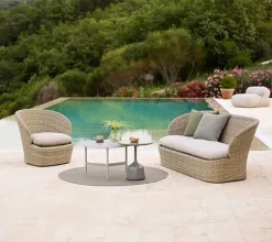 Garden Sofas & Garden Benches|Outdoor Lounge Furniture^Cane-line Coast 2,5 seat sofa, Sand (Flat Weave) Beige