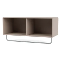 Discount Montana COAT hat shelf with clothes rails, Mushroom Beige