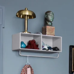 Discount Montana COAT hat shelf with clothes rails, Fennel 144, incl. suspension Green