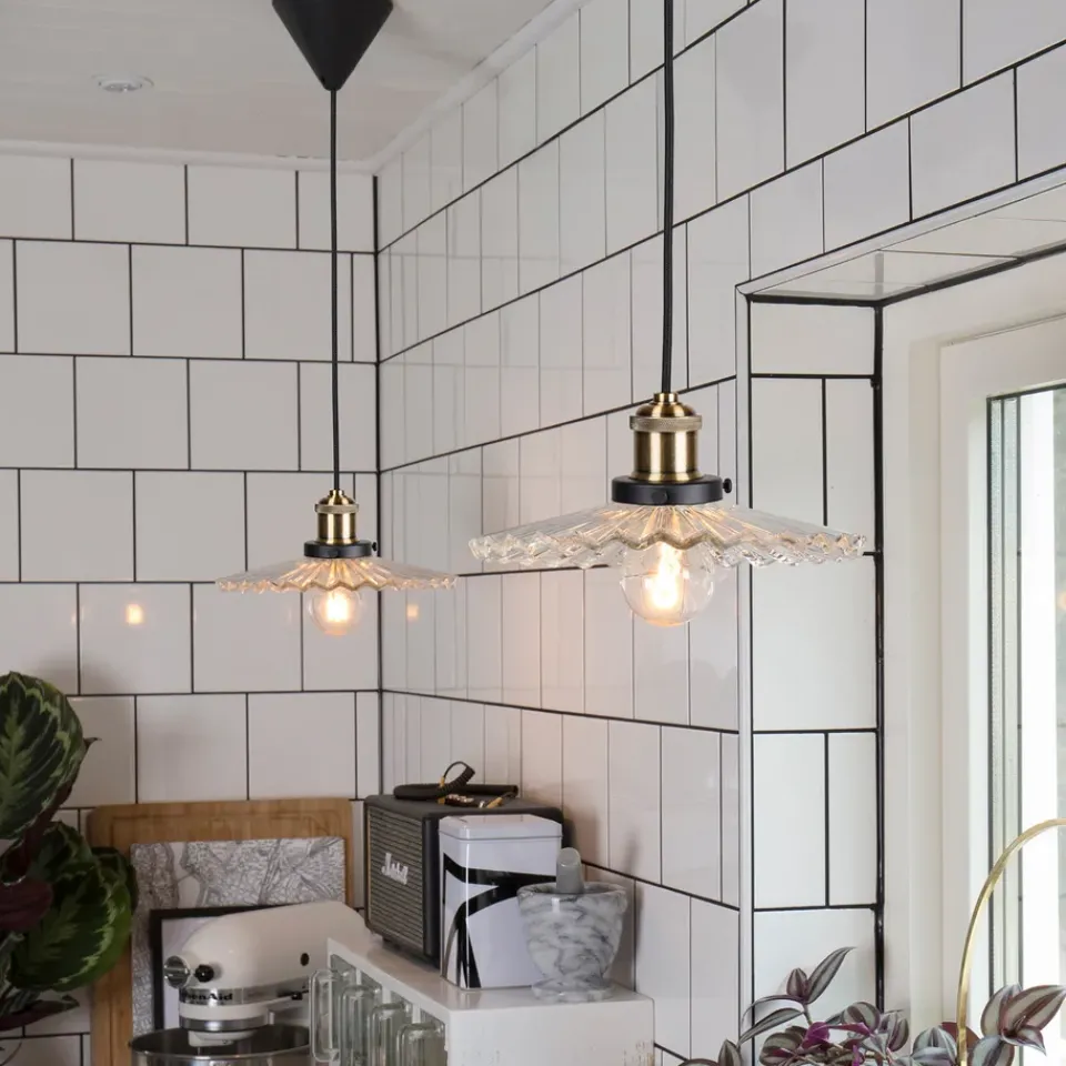 Pendant Lamps^Globen Lighting Cobbler pendant lamp Ø25 cm, clear Transparent