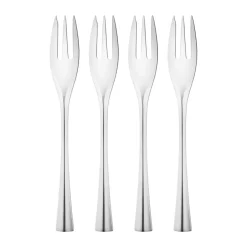 Dessert Cutlery^Georg Jensen Cobra cake fork 4-pack, Stainless steel Silver-coloured