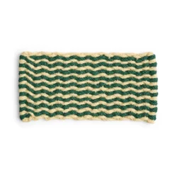 Rugs For Outdoors|Door Mats^HAY Coco Stripe Wave doormat, Dark green-white Multi