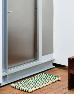 Rugs For Outdoors|Door Mats^HAY Coco Stripe Wave doormat, Dark green-white Multi
