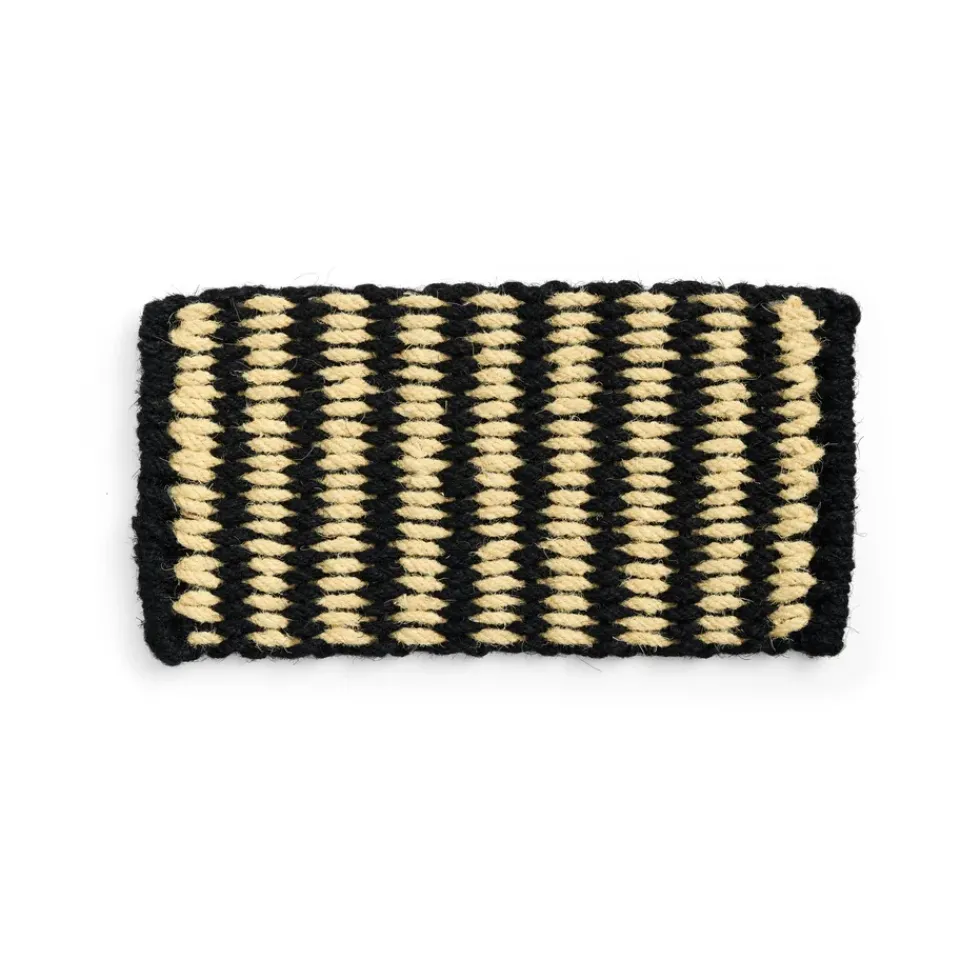 Rugs For Outdoors|Door Mats^HAY Coco Stripe Wide doormat, Black-white Multi