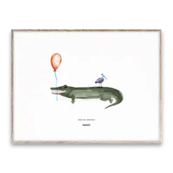 Clearance Paper Collective Coco the Crocodile poster, 30x40 cm GreenMulti