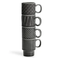 Glögg & Mulled Wine Mugs|Espresso Cups^Sagaform Coffee & More espresso cup 4-pack, Grey