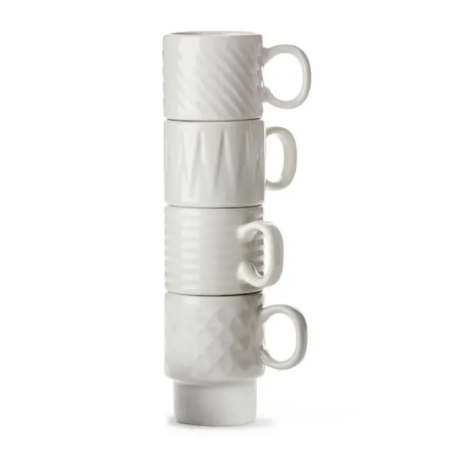 Glögg & Mulled Wine Mugs|Espresso Cups^Sagaform Coffee & More espresso cup 4-pack, White