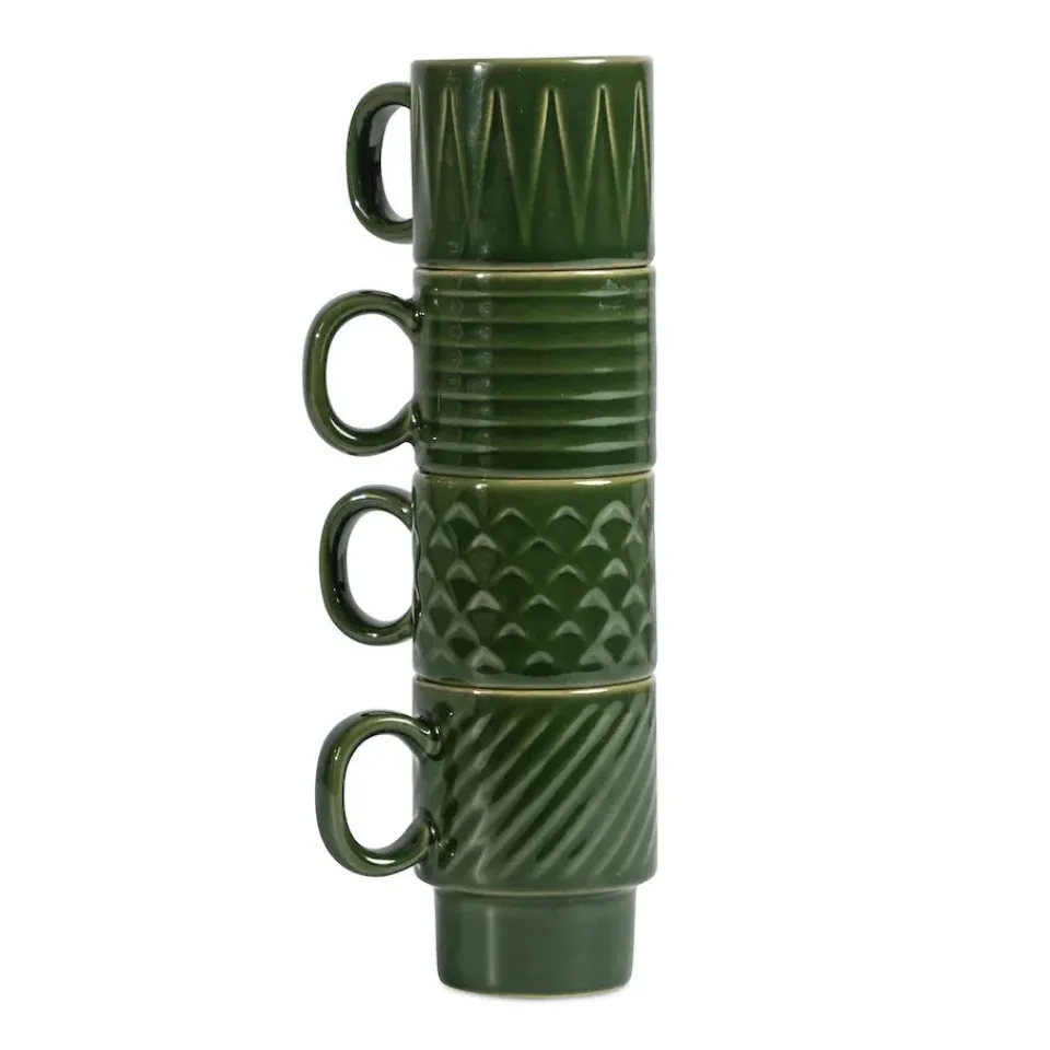 Glögg & Mulled Wine Mugs|Espresso Cups^Sagaform Coffee & More espresso cup 4-pack, Green
