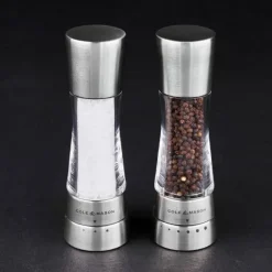 Discount Cole & Mason Derwent salt and pepper grinder set 19 cm, Silver Silver-coloured