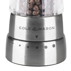 Discount Cole & Mason Derwent salt and pepper grinder set 19 cm, Silver Silver-coloured