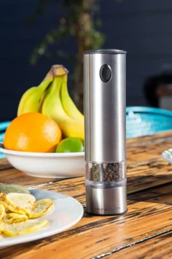 Salt & Pepper Grinders^Cole & Mason Electric Salt & Pepper Grinder 21 cm, Clear Transparent