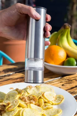 Salt & Pepper Grinders^Cole & Mason Electric Salt & Pepper Grinder 21 cm, Clear Transparent
