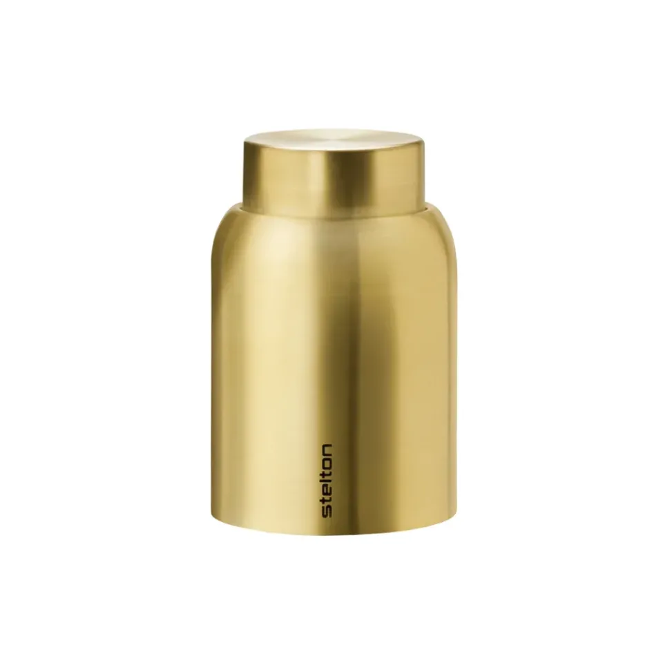 Hot Stelton Collar vacuum cork, brass Gold-coloured