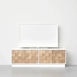 T.V & Media Units|T.V & Media Units^A2 Collect 2016 media bench, oiled oak- White