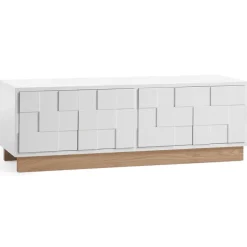 Sale A2 Collect 2010 media bench, – base in -oiled oak White