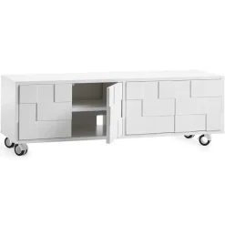 T.V & Media Units|T.V & Media Units^A2 Collect 2010 media bench with hjul, White