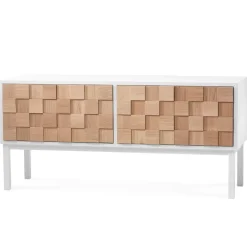 T.V & Media Units|T.V & Media Units^A2 Collect 2016 media bench with leg, oiled oak- White