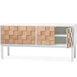 T.V & Media Units|T.V & Media Units^A2 Collect 2016 media bench with leg, oiled oak- White