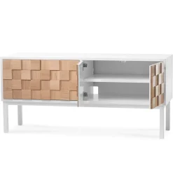 T.V & Media Units|T.V & Media Units^A2 Collect 2016 media bench with leg, oiled oak- White