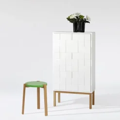 Online A2 Collect cabinet 2010 oak, Oak leg White